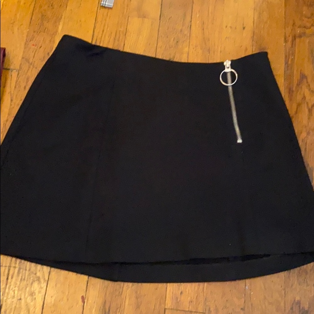 Reformation black mini skirt